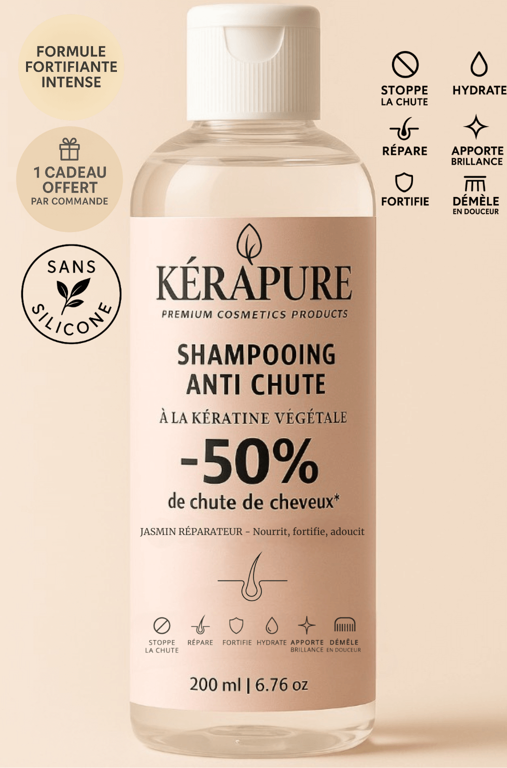 Shampooing anti chute | JASMIN RÉPARATEUR – nourrit, fortifie, adoucit