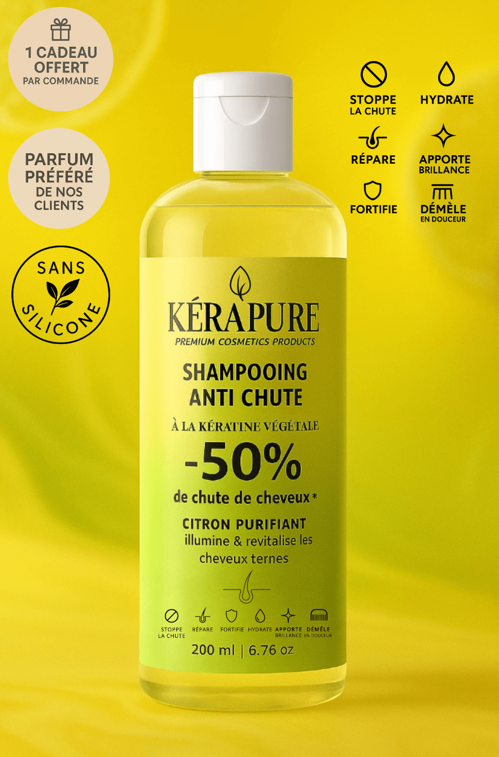 Shampooing anti chute | CITRON VITALITÉ – illumine & revitalise les cheveux ternes