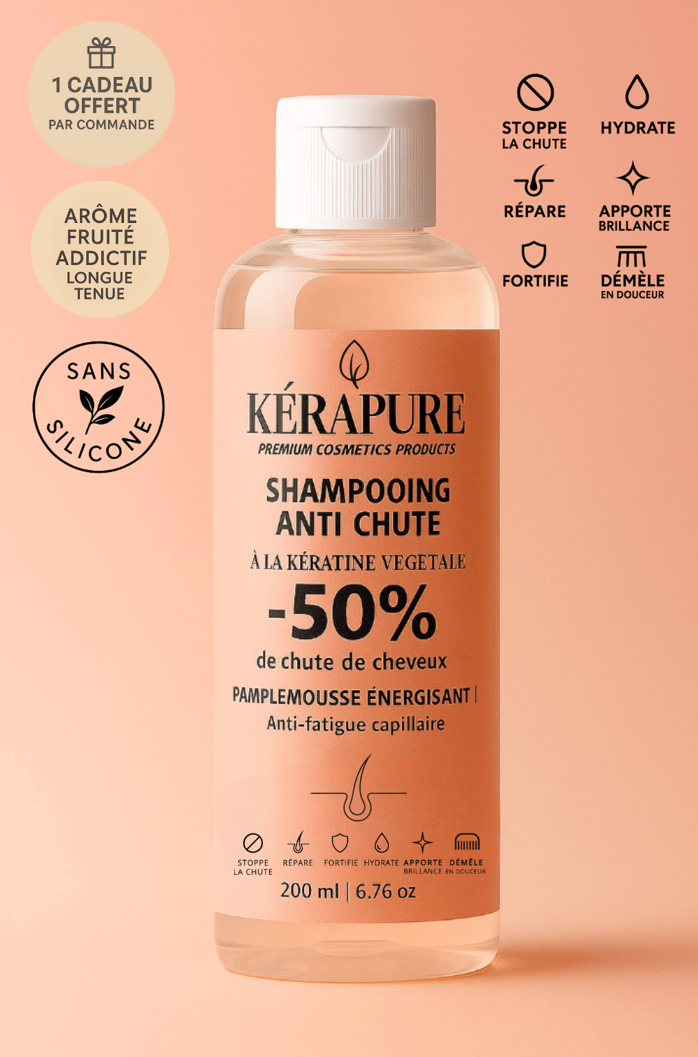 Shampooing anti chute | PAMPLEMOUSSE ÉNERGISANT – anti-fatigue capillaire