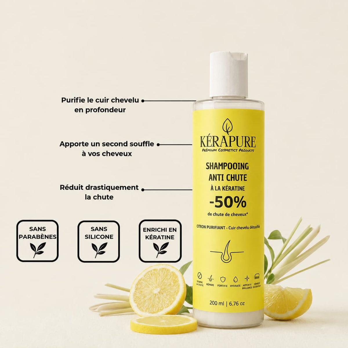 shampooing anti chute citron purifiant
