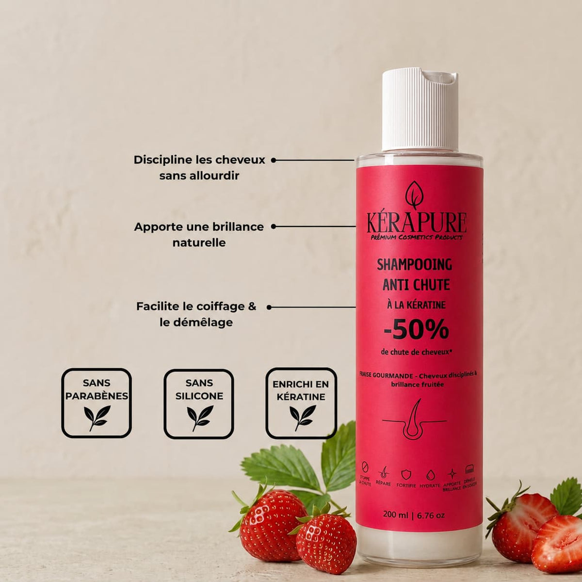 Shampooing anti chute fraise gourmande