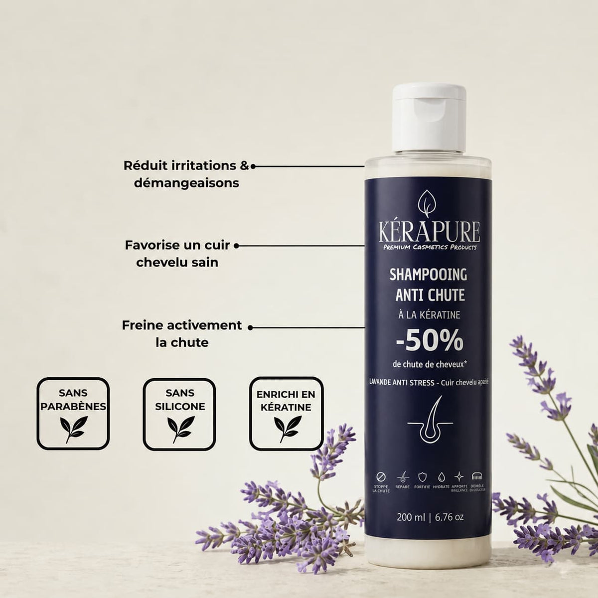 Shampooing anti chute lavande anti stress