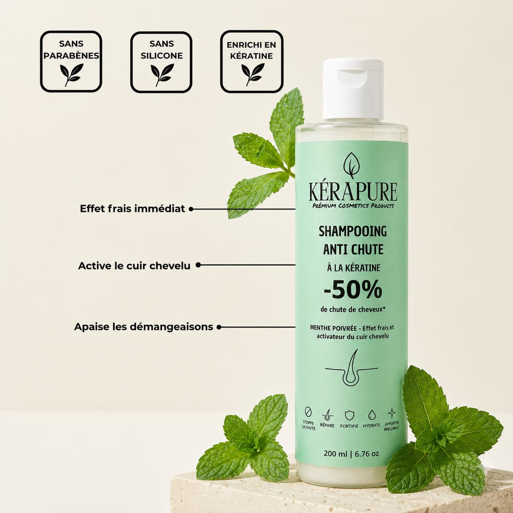 shampooing anti chute menthe poivrée