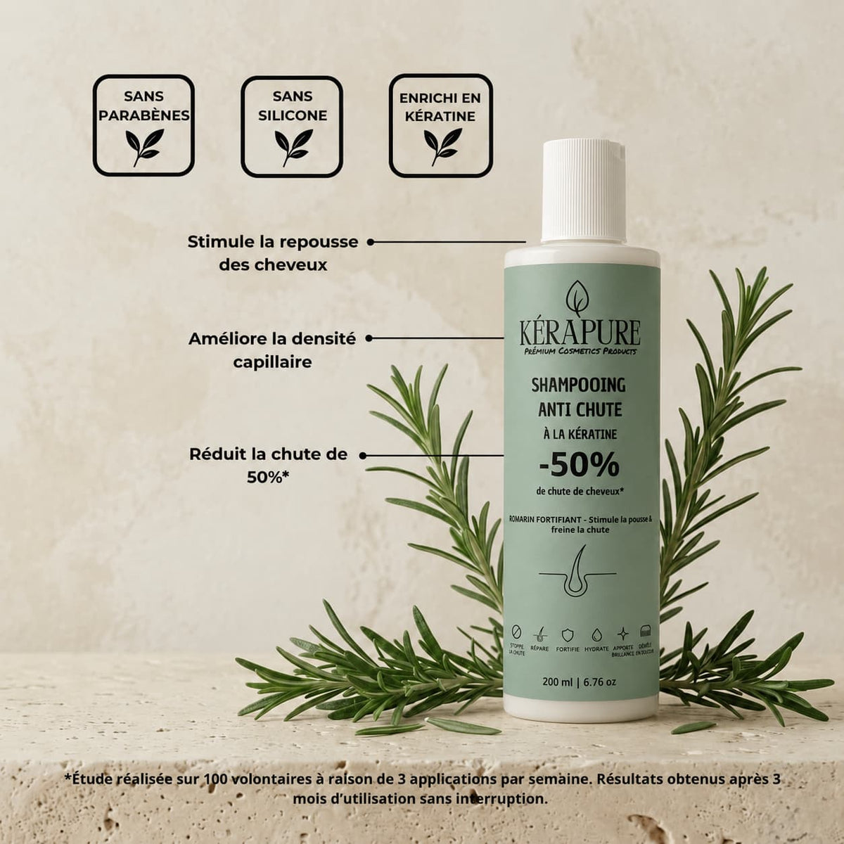 Shampooing double action au romarin